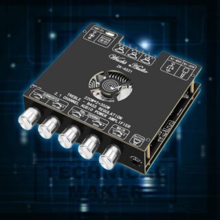 ZK-AS21 220W*2+350W 2.1 Bluetooth Power Amplifier Board with TPA3255 Chip, 18V-36V Bluetooth Speaker Audio Amplifier Module