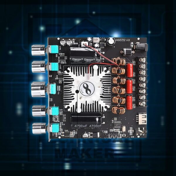 XY-S220H, 540W Bluetooth Power Amplifier Board with Subwoofer 2.1 Channel 160W×2+220W, 15V-36V Audio Power Amplifier Module with Treble and Bass Control - Image 2