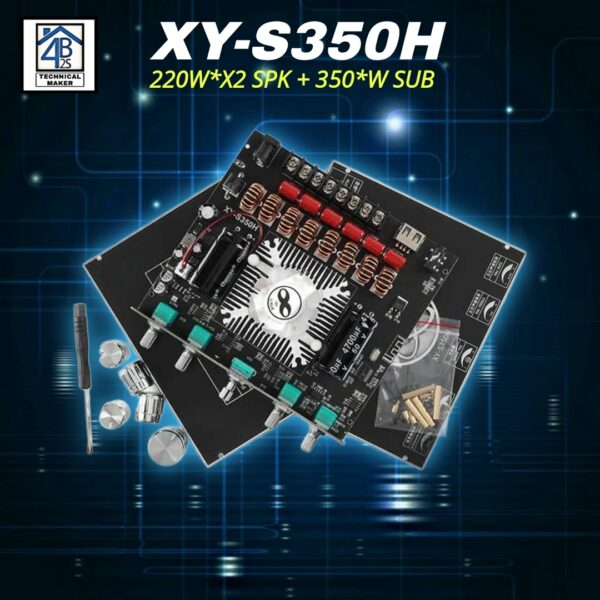 Technical Maker XY -S350H 3251, 2.1 Channel Bluetooth Digital Subwoofer Amplifier Board 220Wx2+350W - Image 2