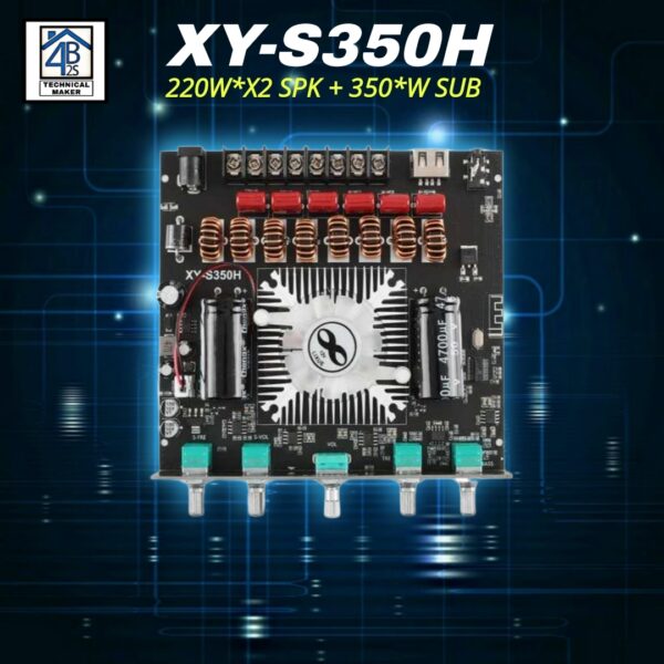 Technical Maker XY -S350H 3251, 2.1 Channel Bluetooth Digital Subwoofer Amplifier Board 220Wx2+350W - Image 3