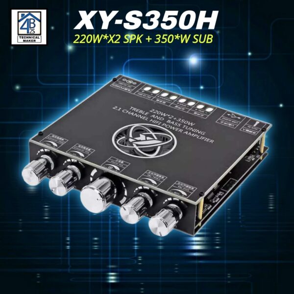 Technical Maker XY -S350H 3251, 2.1 Channel Bluetooth Digital Subwoofer Amplifier Board 220Wx2+350W